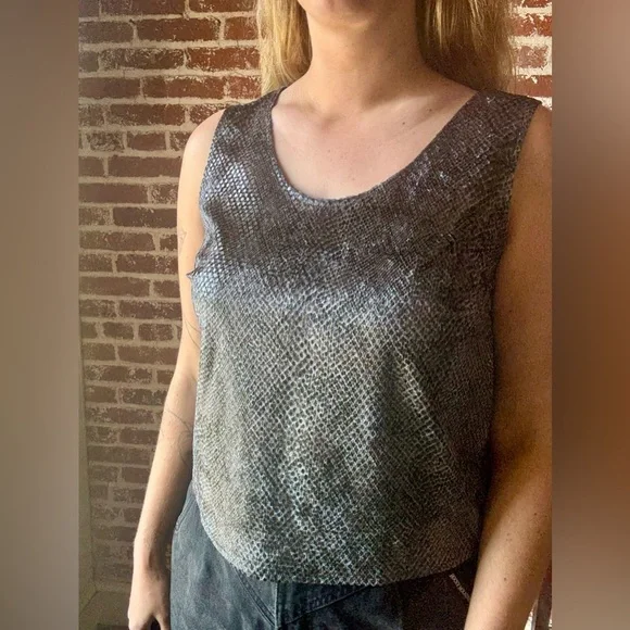 Vintage gray snakeskin tank top - Picture 5 of 8